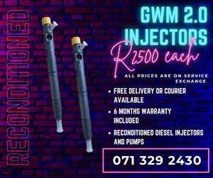 GWM 2.0 INJECTORS FOR SALE WITH WARRANTY INCLUDED 