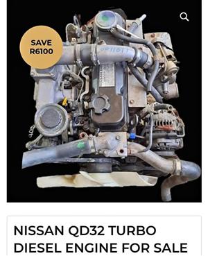 Nissan QD32T 3.2 turbo diesel engine.