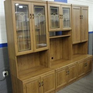 3 PIECE BROWN WALL UNIT (S067643A)  