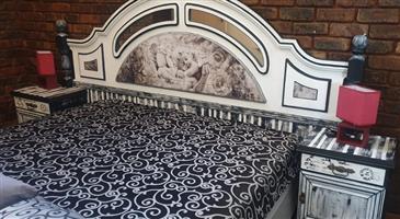 Bedroom Headboard with Dress Table for Sale