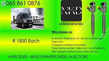 Mercedes Benz Sprinter Bosch diesel injectors for sale / recon.