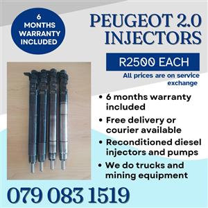 PEUGEOT 2.0 INJECTORS FOR SALE WITH WARRANTY INCLUDED 