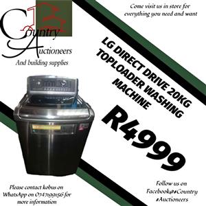 LG DIRECT DRIVE 20KG TOPLOADER WASHING MACHINE