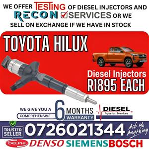 Toyota Hilux diesel injectors for sale