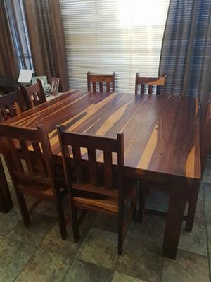 R 20 000 For Sale Solid Kiaat Dining Room Set R 20 000 For Sale Solid Kiaat Dining Room Set
