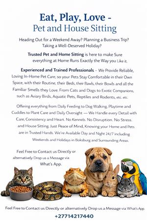 Eat, Play, Love – Pet and House Sitting