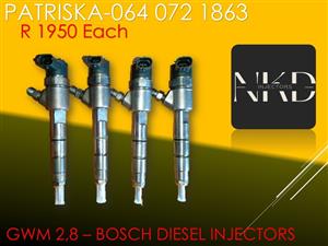 AFFORDABLE DIESEL INJECTORS FOR GWM 2,8 BOSCH DIESEL INJECTORS FOR SALE