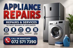 Appliance repairs, sales and Services