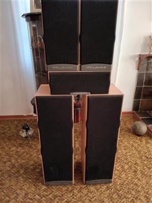 Wharfedale speakers and Subwoofer for sale.
