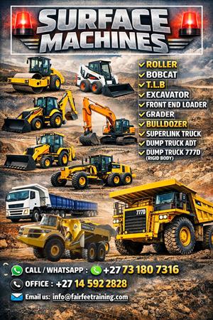 wheel Loader, Excavator, Bulldozer, Backhoe, Front End Loader, Grader school