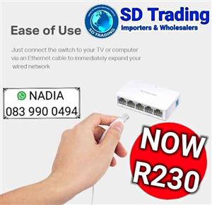 Network Switch 5 Ports 10/100 Mbps Fast Ethernet