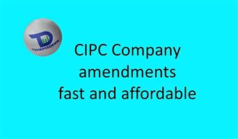 CIPC company amendments done fast and affordable   