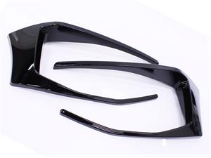 VW Golf Mk7 R400 Style Gloss Black Rear bumper Canards (pair)