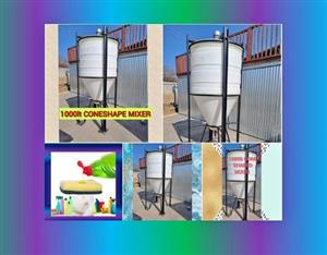 Cone shape detergent mixing machine,  TEL , free formulation book for over 40 products