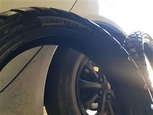 Set of adventure tyres to swop