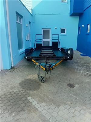 Double axle car transporter trailer