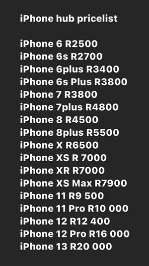 Hy I am selling iPhones they are all brand new and comes with accessories and th