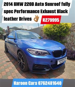 2014 BMW 220D Auto Sunroof fully spec Performance Exhaust system