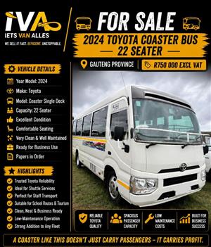 2024 Toyota Coaster 22-seater bus for sale
