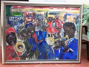 Framed African paintings