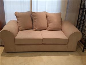 2 x Matching Beige/Sand Couches for sale