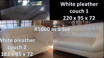 White Pleather Couches Junk Mail