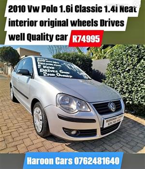 2010 Vw Polo 1.6i classic Sedan Neat interior Drives well
