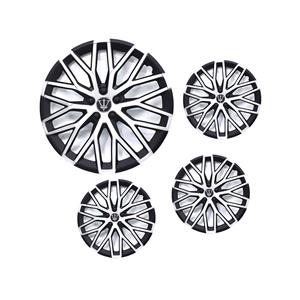 15″ Wheel Cap Black & Silver Hockenheim Design (set of 4)