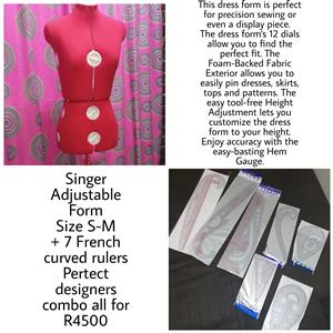 Singer Adjustable Form + French Curved Rulers Combo