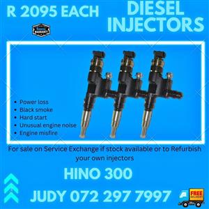 Hino 300 Diesel Injectors for sale on service exchange or to recon