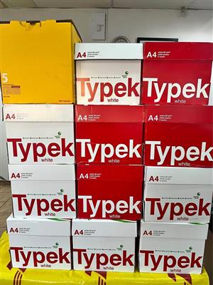 Typek A4 White Copy Paper 5 Ream Box 80GSM Paper