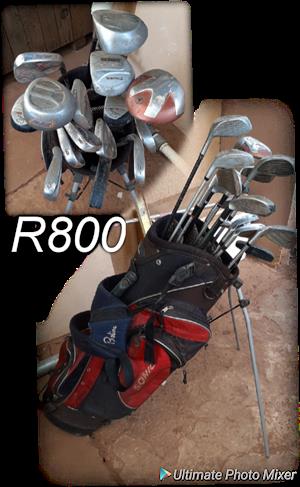 Golf clubs with golf bag