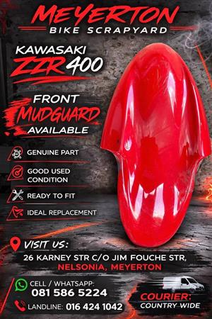 Kawasaki ZZR 400 mudguard. Meyerton bike scrapyard new & secondhand spares. Andre