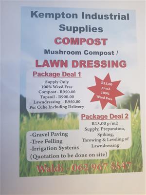 Lawndressing and compost