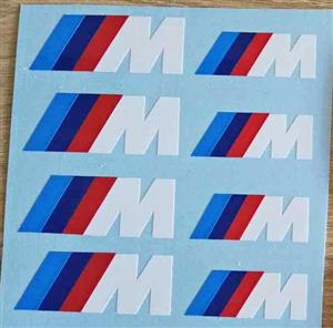 BMW M Motorsport Logo caliper stickers decals