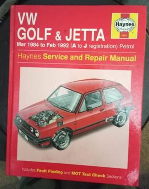 Haynes VW Golf and VW Jetta Service and Repair Manual Petrol