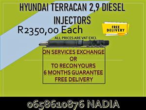 HYUNDAI TERRACAN 1.9 DIESEL INJECTORS/FOR SALE OR RECON SERVICE