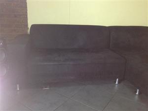 Black Suede L Shaped Couch For Sale Junk Mail