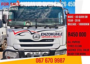 2018 -Nissan UD QUON GW 26 450  -Super Clean with Service History