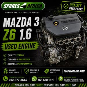 MAZDA 3 Z6 1.6 ENGINE – USED 