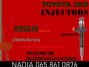TOYOTA 2KD DIESEL INJECTORS FOR SALE