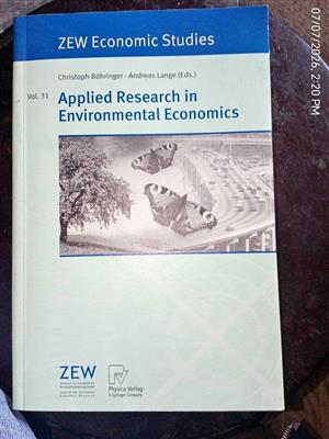 Applied Research in Environmental Economics  Vol 31 