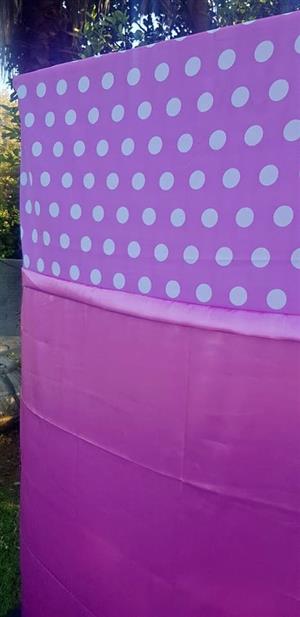 Polka Dot Pocket Drape for hire