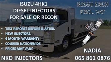 ISUZU 4HK1 DIESEL INJECTORS FOR SALE.REBUILT AND TESTED