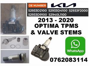 Kia Optima TPMS tyre pressure monitor sensors and valves 