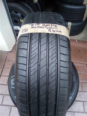 3xKumho Solus tyres 215/60/17 As new!!