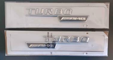 AMG Turbo fender badges emblems