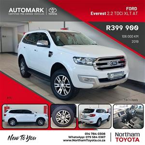 2019 FORD EVEREST 2.2 TDCi  XLT AUTO