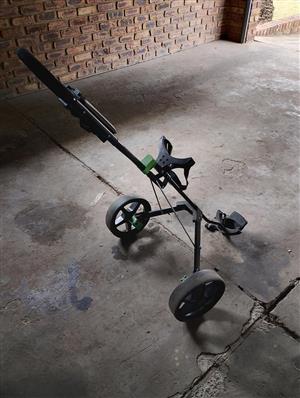 golf cart and golf set
