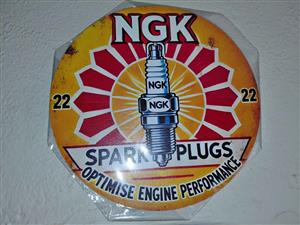 NGK spark plug sign